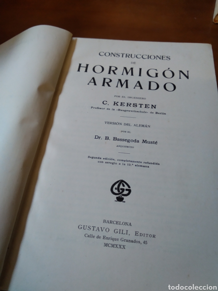 Libros de segunda mano: CONSTRUCCIONES DE HORMIG&Oacute;N ARMADO. KERSTEN #3241 - Foto 2