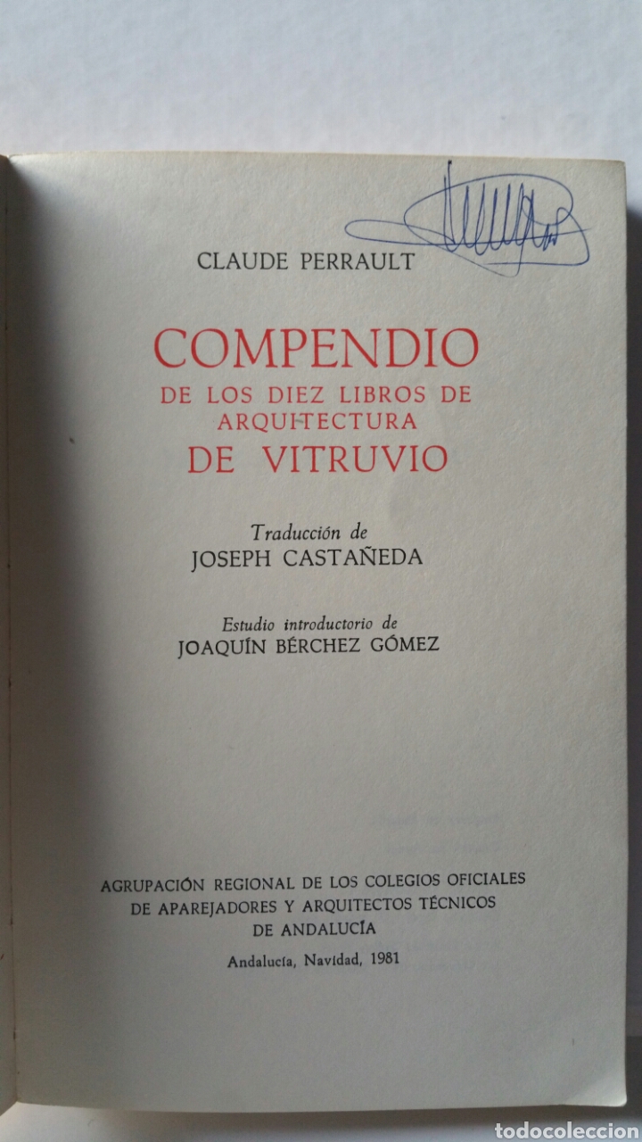 Libros de segunda mano: Compendio de los diez libros de arquitectura de vitruvio. Claudio Perrault. 1981 - Foto 5