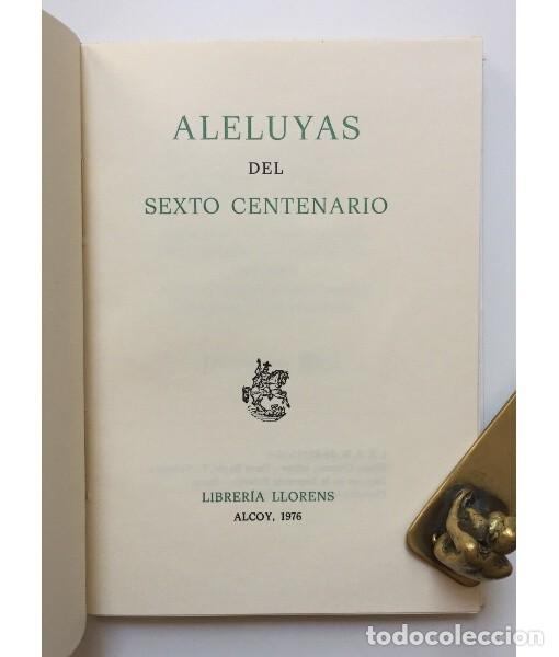 Libros de segunda mano: ALELUYAS DEL SEXTO CENTENARIO. AN&Oacute;NIMO. Librer&iacute;a Llorens. 1976. - Foto 3