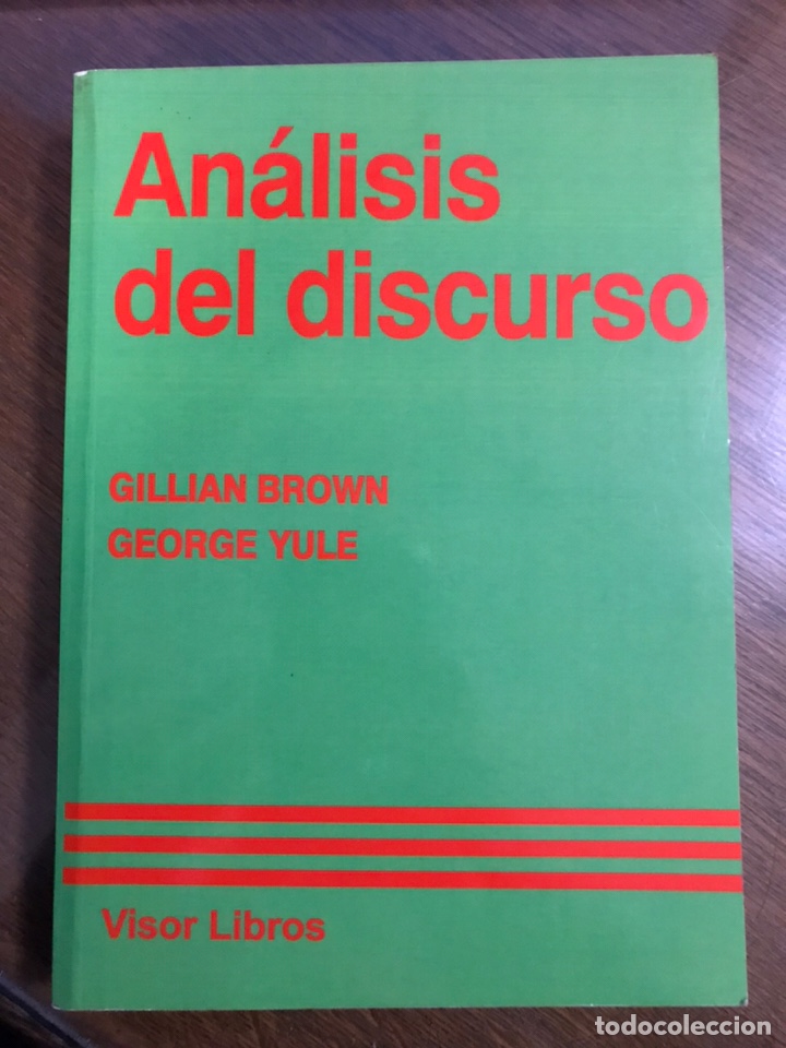 Libros de segunda mano: An&aacute;lisis del discurso. Gillian Brown. George Yule. Visor Libros. 2005 - Foto 1