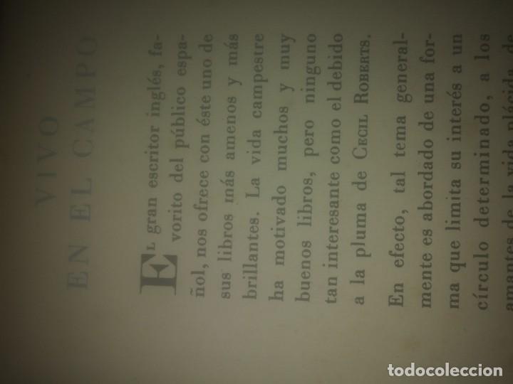 Libros de segunda mano: Libro a&ntilde;o 1951 de Cecil Roberts VIVO EN EL CAMPO La vida vivida Gone Rustic - Foto 3
