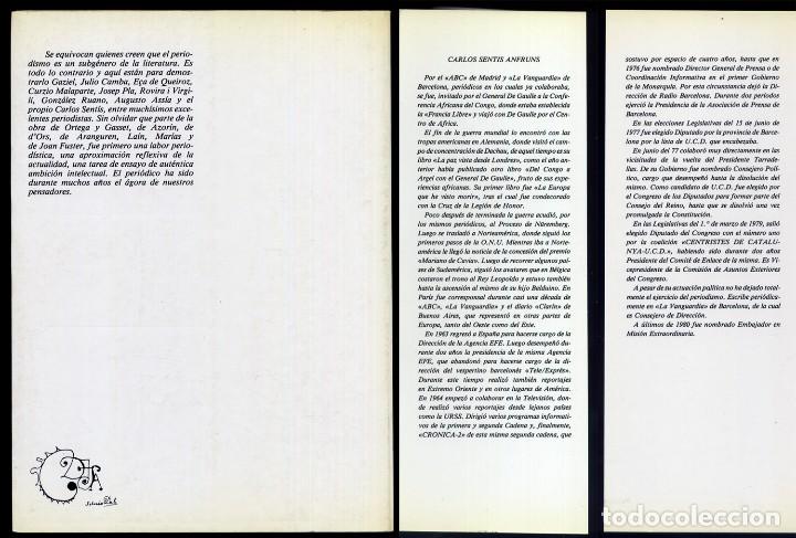 Libros de segunda mano: SENT&Iacute;S, Carlos.  Protagonistas que conoc&iacute;. 1982. - Foto 2