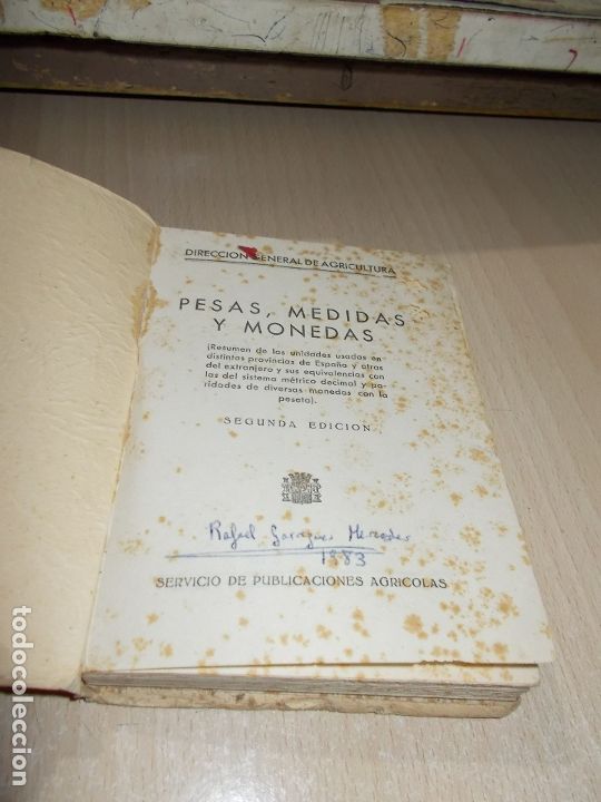 Libros de segunda mano: Pesas, medidas y monedas. Servicio de publicaciones agr&iacute;colas - Foto 2