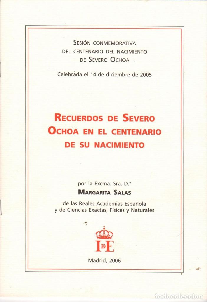 Libros de segunda mano: DOS OBRAS SOBRE SEVERO OCHOA EN EL CENTENARIO DE SU NACIMIENTO