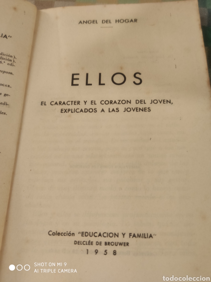 Libros de segunda mano: Ellos. El car&aacute;cter y el coraz&oacute;n del joven explicados a las j&oacute;venes. &Aacute;ngel del hogar - Foto 2
