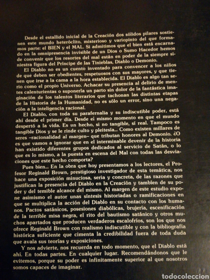 Libros de segunda mano: El poder del diablo pactos sat&aacute;nicos Profesor Reginald Brown, 1989 muy ilustrado - Foto 2