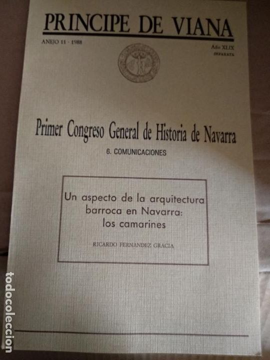 Libros de segunda mano: Un aspecto de la arquitectura barroca en Navarra los camarines