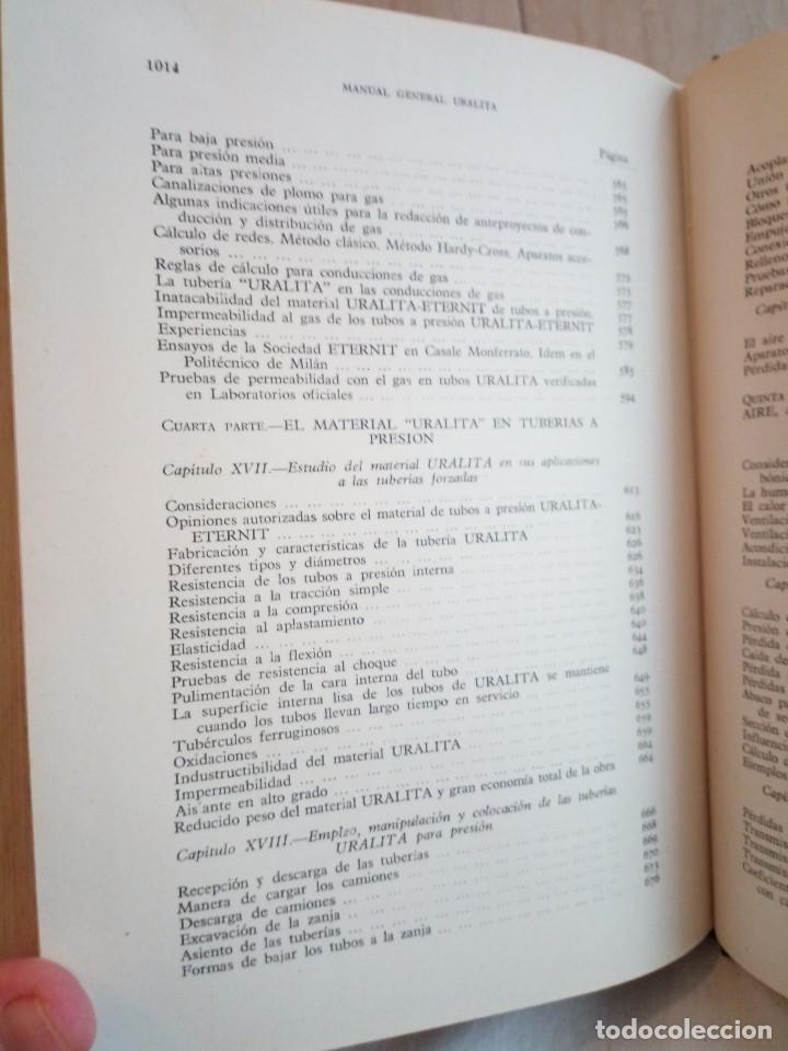 Libros de segunda mano: 6-MANUAL GENERAL DE URALITA, editorial dossat, 1956 - Foto 25