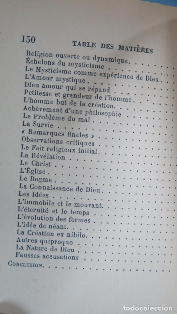 Libros de segunda mano: HENRI BERGSON ET LE CATHOLICISME. SERTILLANGES, O.P - Foto 3