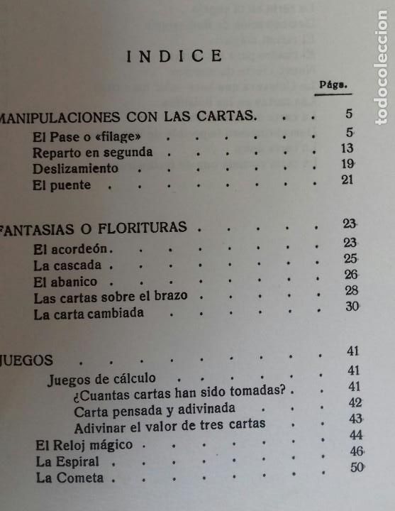Libros de segunda mano: LA MAGIA DE LAS CARTAS, 2&ordf; PARTE . SINTES 1951. - Foto 3