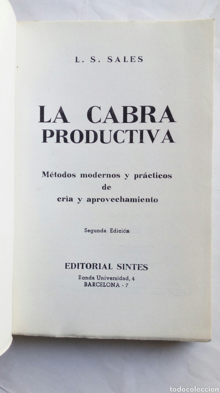 Libros de segunda mano: La cabra productiva. L. S. Sales. - Foto 3