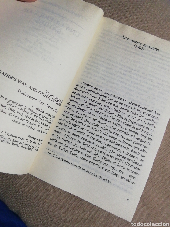 Libros de segunda mano: UNA GUERRA DE SAHIBS. RUDYARD KIPLING - Foto 3