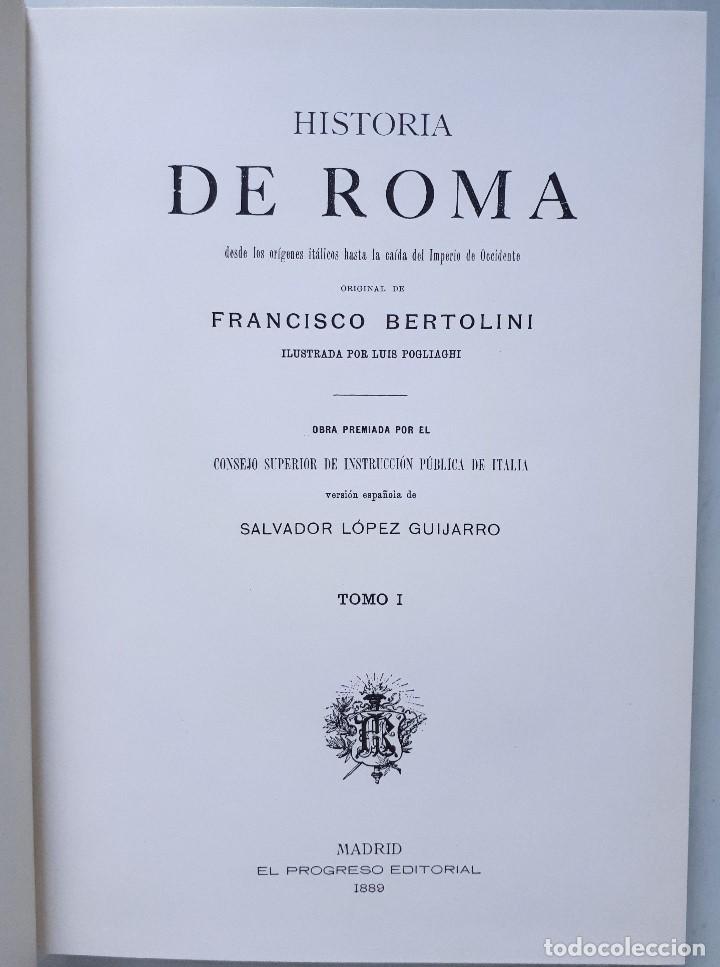 Libros de segunda mano: HISTORIA DE ROMA / FRANCISCO BERTOLINI / IL.POGLIAGHI, FACSIMIL PROGRESO EDITORIAL 1889 (3000 EJEM) - Foto 6