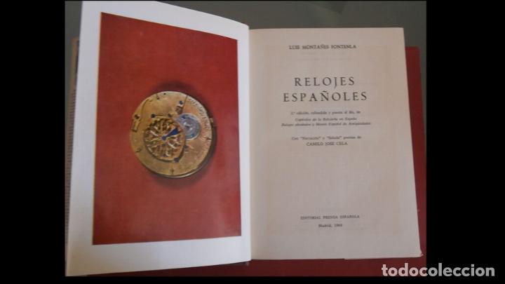 Libros de segunda mano: Relojes espa&ntilde;oles. Luis Monta&ntilde;&eacute;s Fontenla - Foto 6