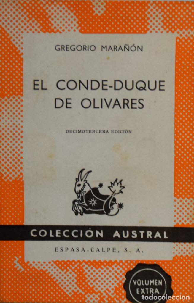 Libros de segunda mano: EL CONDE-DUQUE DE OLIVARES - Gregorio MARA&Ntilde;&Oacute;N - Foto 1