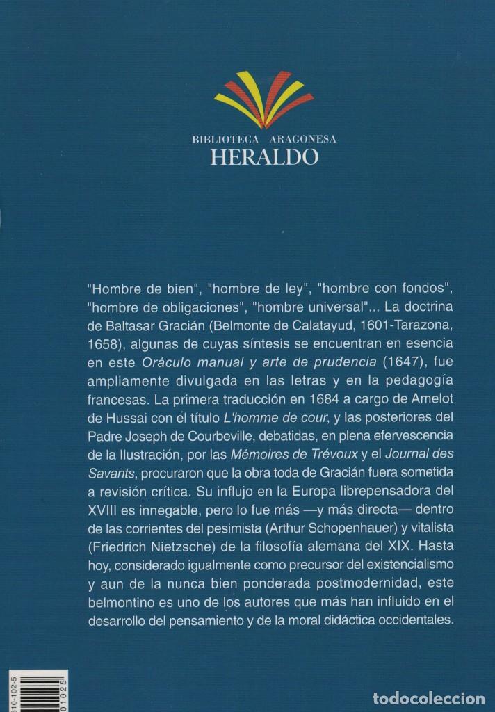 Libros de segunda mano: Baltasar Graci&aacute;n, Or&aacute;culo manual y arte de prudencia - Foto 2