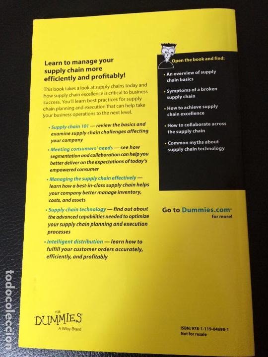 Libros de segunda mano: SUPPLY CHAIN FOR DUMMIES. DANIEL STANTON. EN INGLES - Foto 2