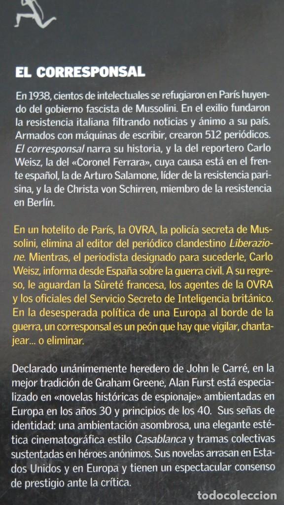Libros de segunda mano: EL CORRESPONSAL. ALAN FURST - Foto 2