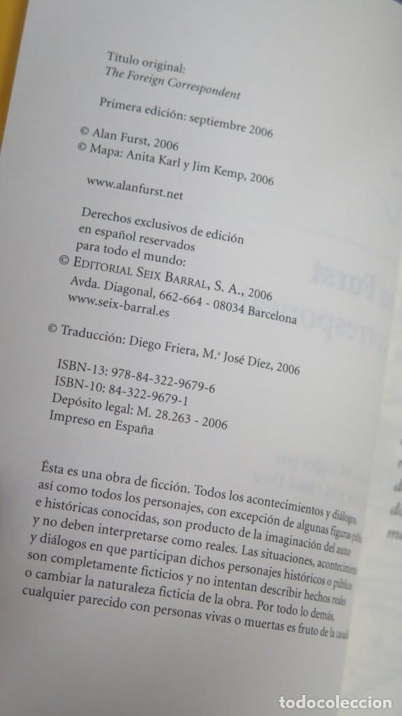 Libros de segunda mano: EL CORRESPONSAL. ALAN FURST - Foto 3