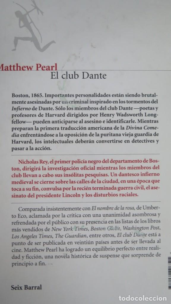 Libros de segunda mano: EL CLUB DANTE. PEARL - Foto 2