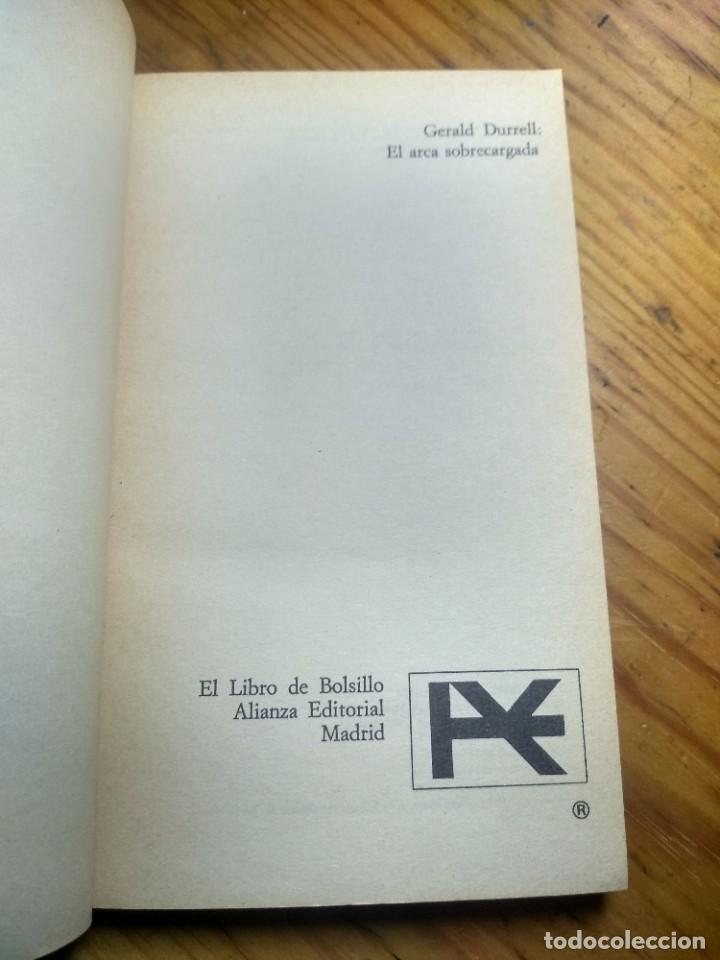 Libros de segunda mano: Gerald Durrell. El Arca sobrecargada. Alianza Editorial 1989 - Foto 2