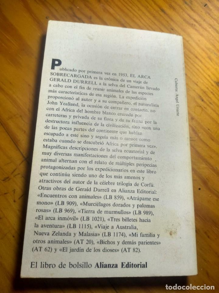 Libros de segunda mano: Gerald Durrell. El Arca sobrecargada. Alianza Editorial 1989 - Foto 4