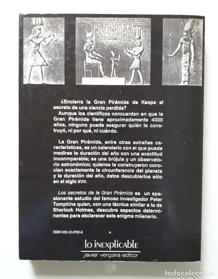 Libros de segunda mano: SECRETOS DE LA GRAN PIR&Aacute;MIDE / PETER TOMPKINS / JAVIER VERGARA 1987 - Foto 2
