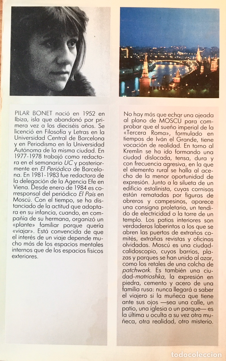 Libros de segunda mano: Mosc&uacute;. Pilar Bonet - Foto 2