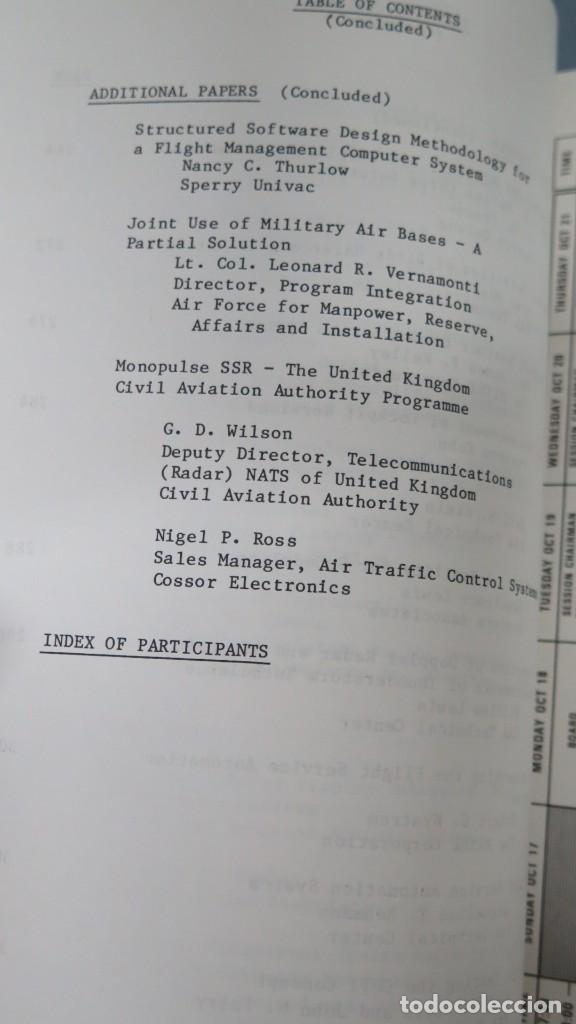 Libros de segunda mano: 27TH ANNUAL AIR TRAFFIC CONTROL ASSOCIATION FALL CONFERENCE. PROCEEDINGS. 1982 - Foto 11