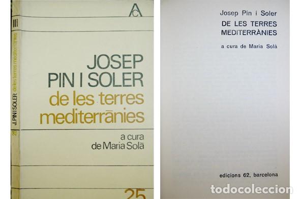Libros de segunda mano: PIN I SOLER, Josep.  De les terres mediterr&agrave;nies.  1966. - Foto 1