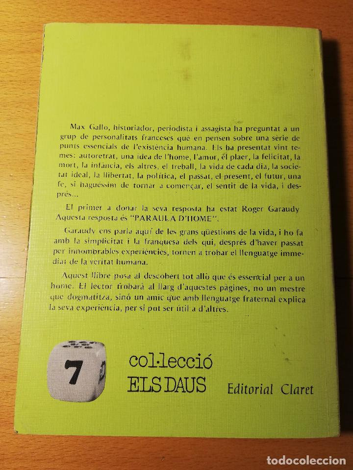 Libros de segunda mano: PARAULA DHOME (ROGER GARAUDY) EDITORIAL CLARET - Foto 4