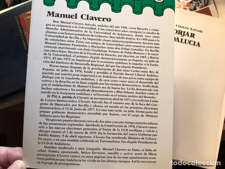 Libros de segunda mano: Forjar Andaluc&iacute;a. Manuel clavero Ar&eacute;valo - Foto 3