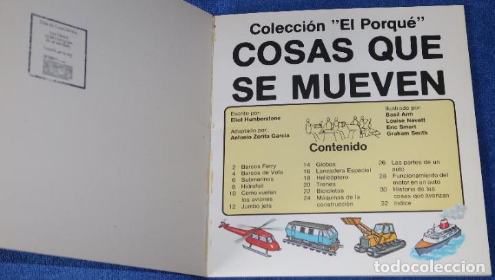 Libros de segunda mano: Cosas que se mueven - Colecci&oacute;n El Porqu&eacute; - PLESA - Ediciones SM - Foto 2