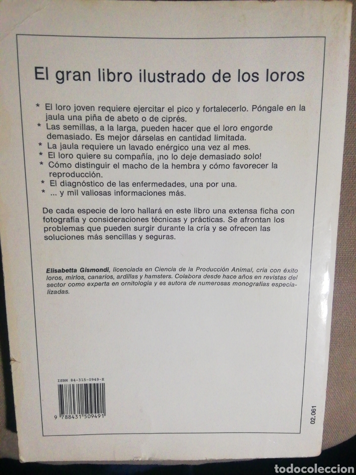 Libros de segunda mano: EL GRAN LIBRO ILUSTRADO DE LOS LOROS. ELISABETTA GISMONDI - Foto 2