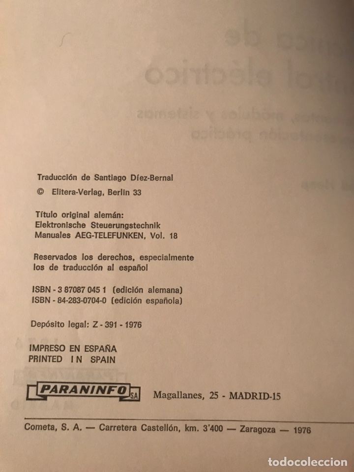 Libros de segunda mano: T&eacute;cnica de control el&eacute;ctrico. WINFRIED HEEP - Foto 5