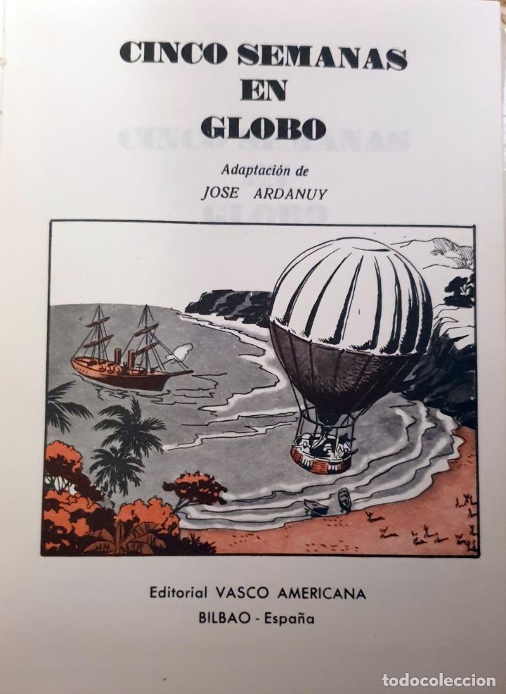 Libros de segunda mano: 5 SEMANAS EN GLOBO - JULIO VERNE - 1973 - Foto 2