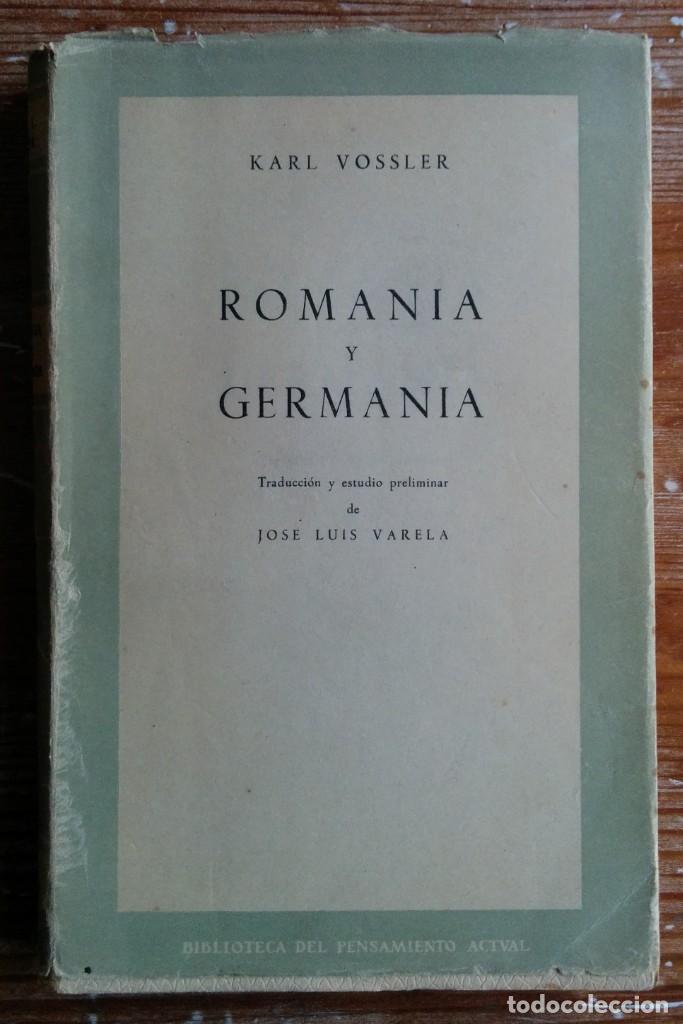 Libros de segunda mano: Karl Vossler: Romania y Germania - Foto 1