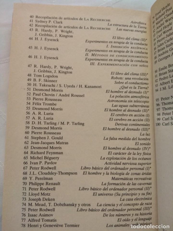Libros de segunda mano: BIBLIOTECA DE DIVULGACI&Oacute;N CIENT&Iacute;FICA. COLECCION COMPLETA 100 TOMOS. - Foto 8