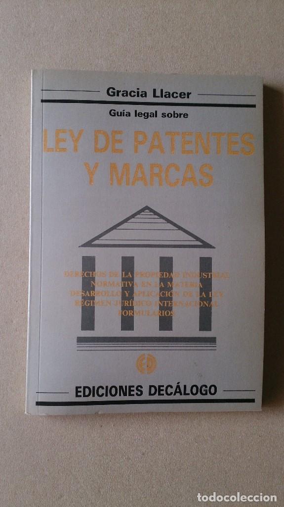 Libros de segunda mano: LEY DE PATENTES Y MARCAS - Foto 1