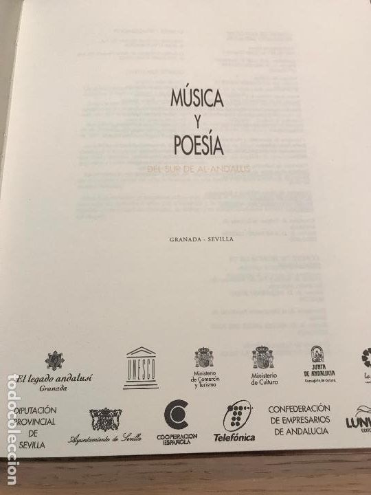 Libros de segunda mano: M&Uacute;SICA Y POES&Iacute;A DEL SUR DE AL-ANDALUS. - Foto 3