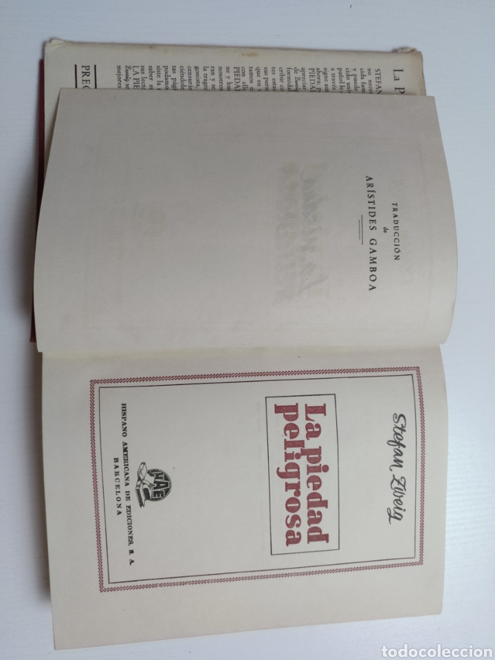 Libros de segunda mano: La Piedad Peligrosa de Stefan Zweig - Foto 2