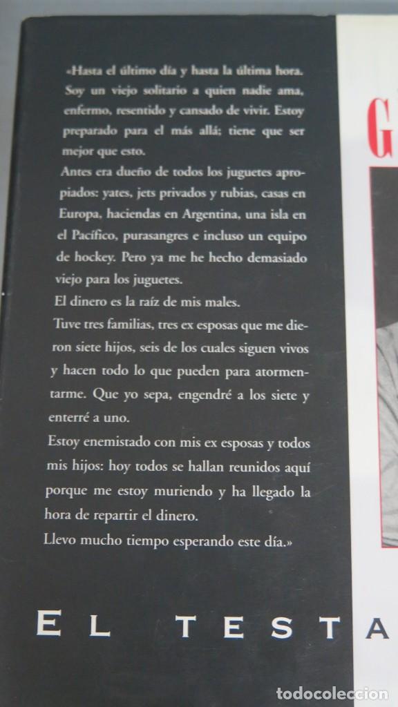 Libros de segunda mano: 1999.- EL TESTAMENTO. JOHN GRISHAM - Foto 2