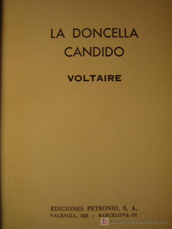 Libros de segunda mano: VOLTAIRE - LA DONCELLA, CANDIDO. Edit. Petronio, 1978. - Foto 2
