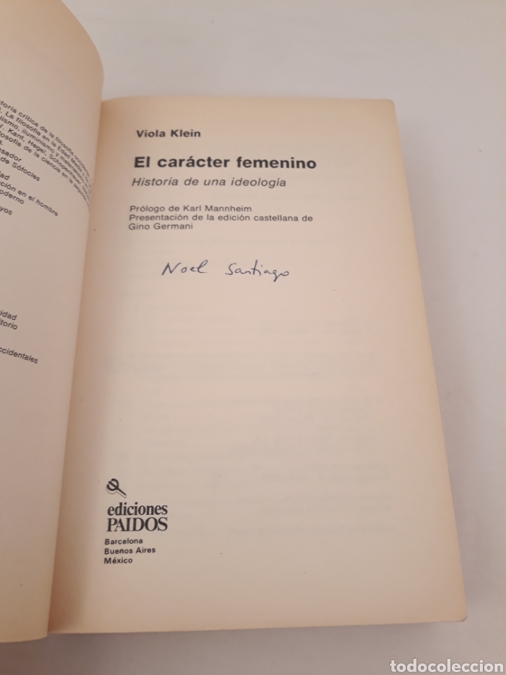 Libros de segunda mano: El caracter femenino.Viola Klein. - Foto 3
