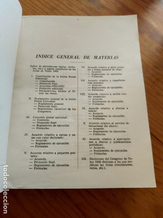 Libros de segunda mano: Constituci&oacute;n, convenio y acuerdos Tokio 1969. Uni&oacute;n Postal Universal - Foto 5