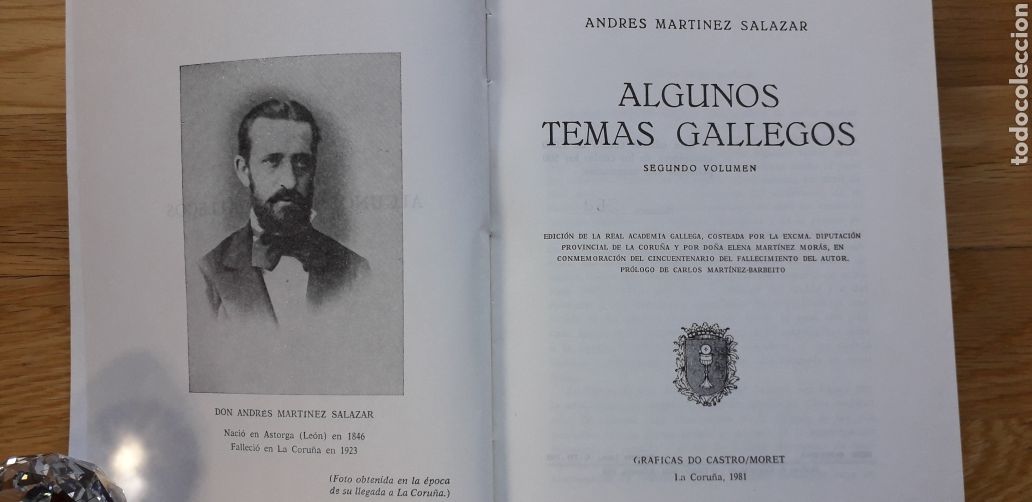 Libros de segunda mano: ALGUNOS TEMAS GALLEGOS, ANDR&Eacute;S MARTINEZ SALAZAR, - Foto 2