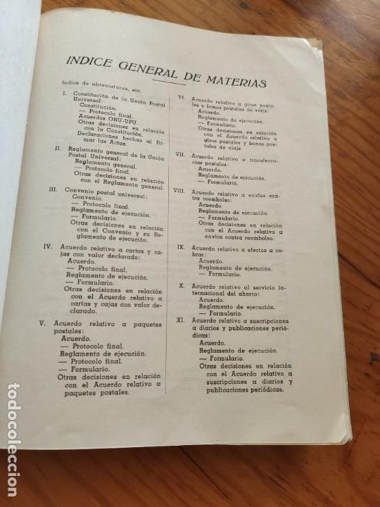 Libros de segunda mano: Constitucion convenio y acuerdos. Viena 1964. Uni&oacute;n Postal Universal. - Foto 5