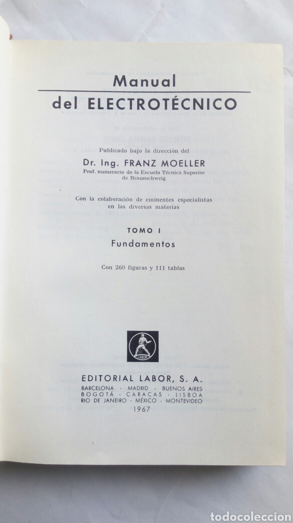 Libros de segunda mano: Manual del electrot&eacute;cnico (dos tomos). Moeller. edt. Labor. - Foto 3