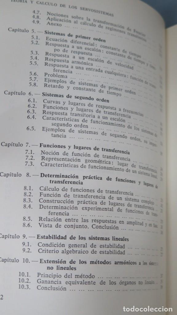 Libros de segunda mano: SERVO SISTEMAS TEOR&Iacute;A Y C&Aacute;LCULO - Foto 3