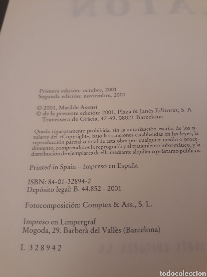 Libros de segunda mano: El ultimo caton. Matilde asensi. - Foto 4